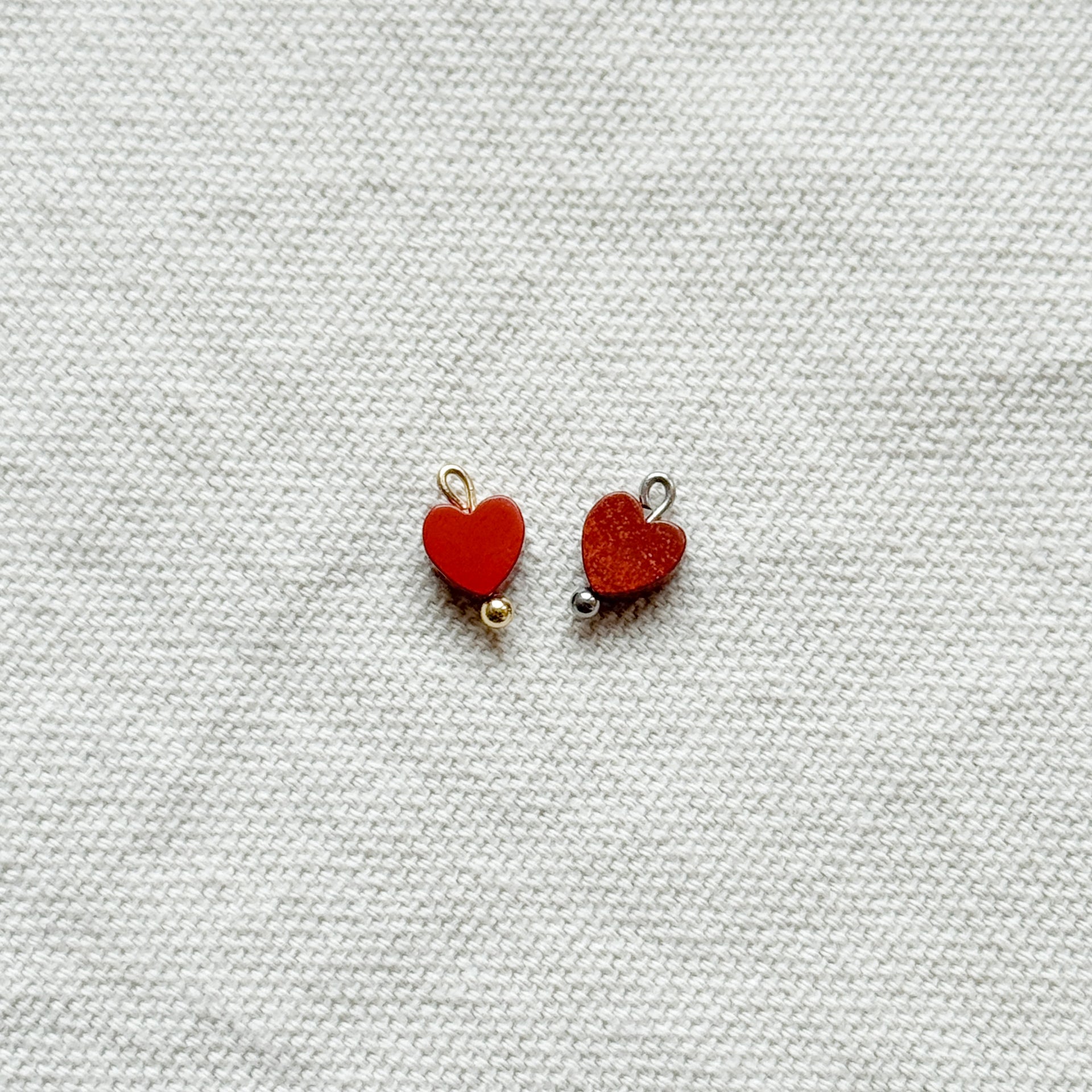 Ciondolo cuore di diaspro rosso