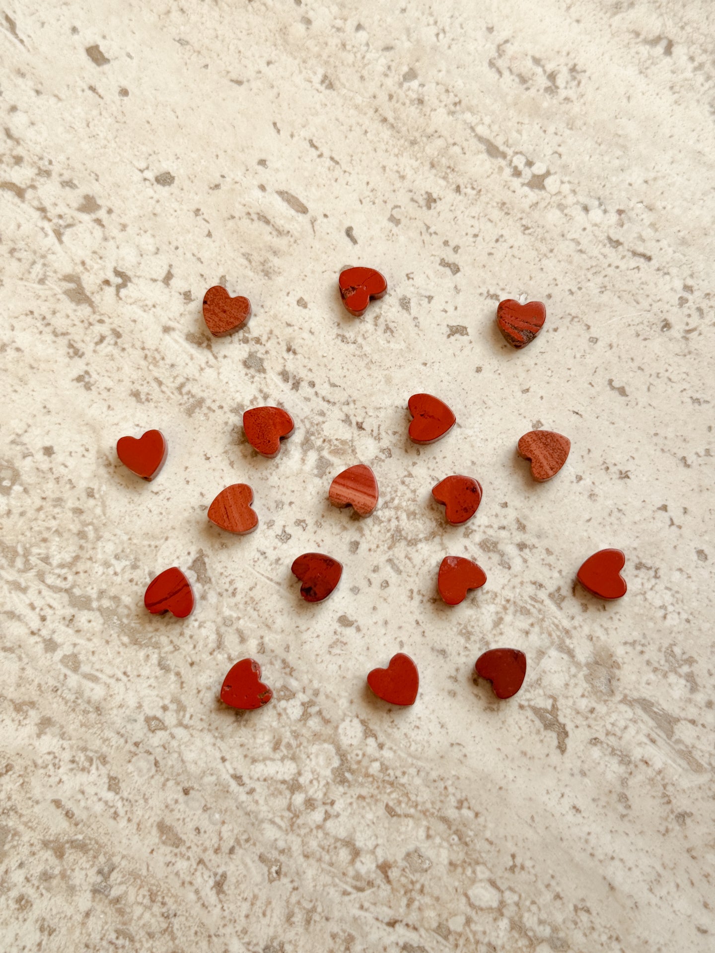 Ciondolo cuore di diaspro rosso