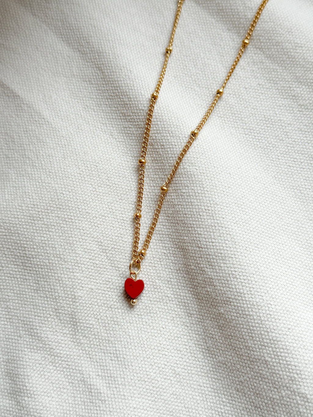 Ciondolo cuore di diaspro rosso